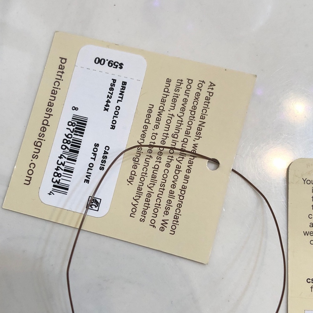 Patricia Nash Cassis Burnished Tooled Leather ID Card Case Soft Olive NWT - Picture 5 of 16